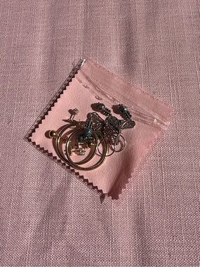 925 cloisonne Sterling Silver Earrings Lot- IBB Elephant Studs Filigree Earring